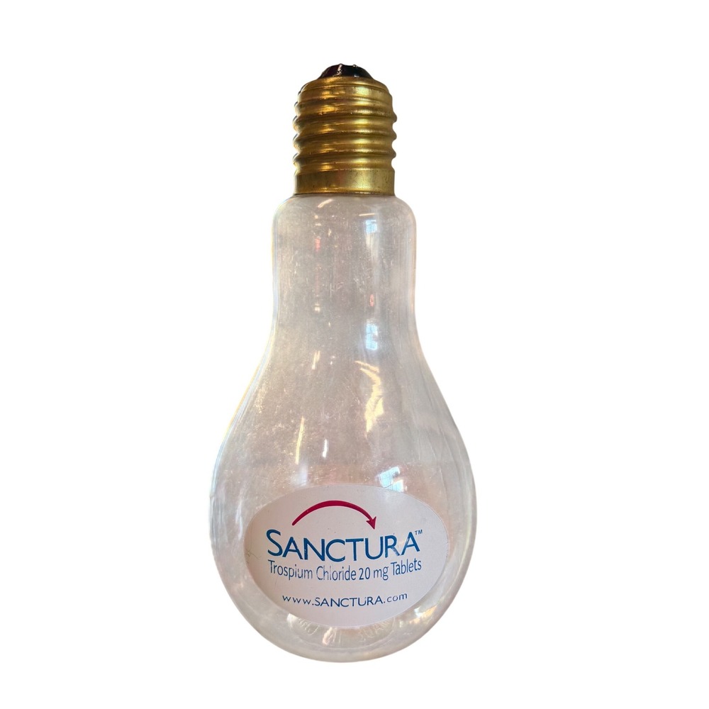 Sanctura Trospium Chloride Pharmaceutical Promo Light Bulb Shape Plastic Bottle